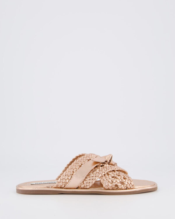 Dames Braided Slipper Pink Gold