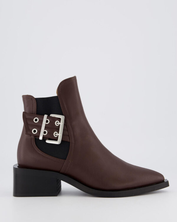 Dames Chunky Buckle Chelsea Brown
