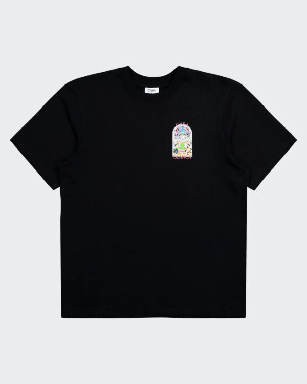 Casablanca Heren Tennis Landscape T-Shirt Zwart