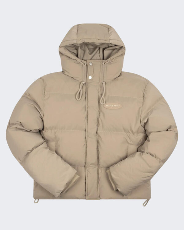 Heren Hooded Puffer Jacket Beige