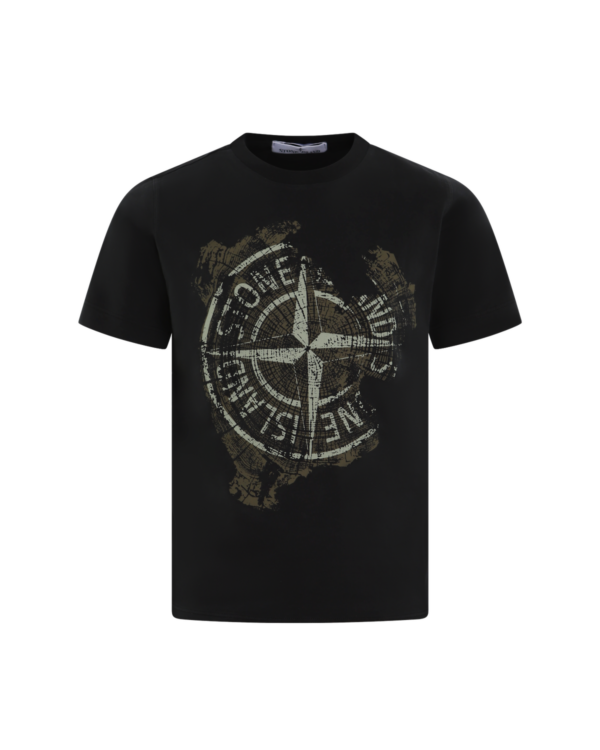 Kids Logo Print T-Shirt Black