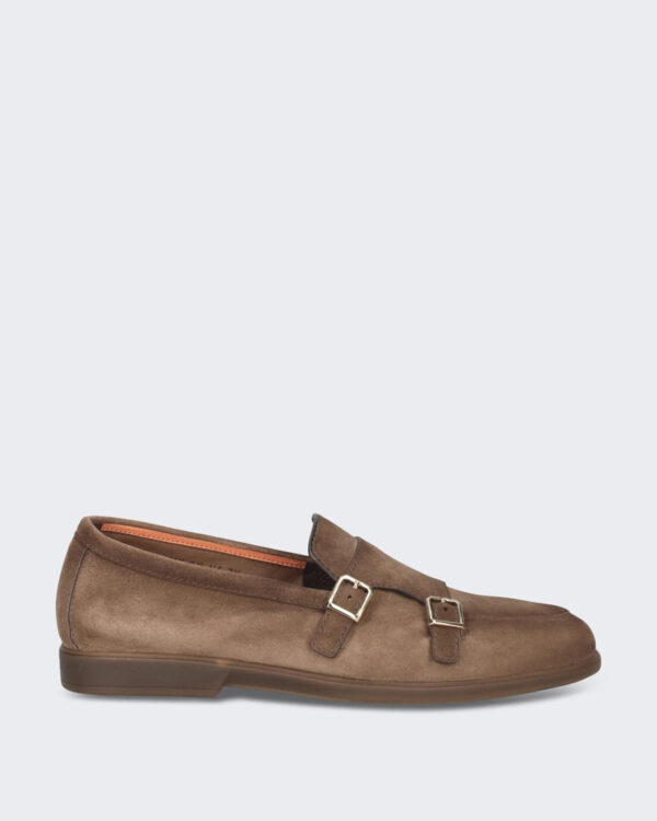 Santoni Heren Double-Buckle Loafer