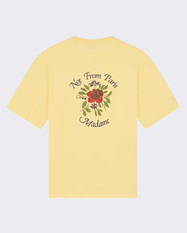 Drole De Monsieur Heren Slogan Rose T-Shirt Geel