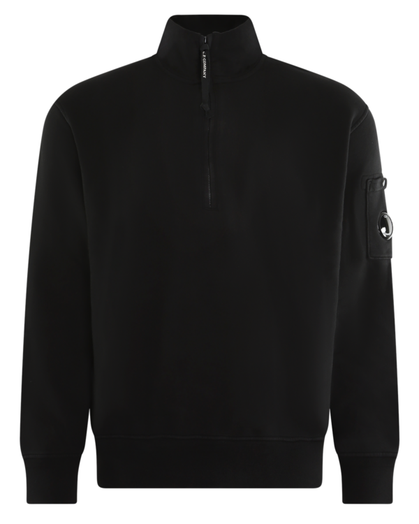 Heren Half Zip Collar Sweater Black
