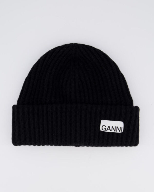 Dames Ganni Beanie Black