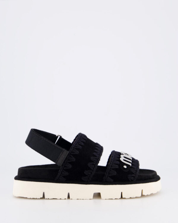 Dames Organic Sandal Logo Black