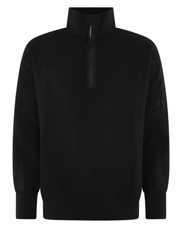 Heren Half-Zip Lens Sweater Black