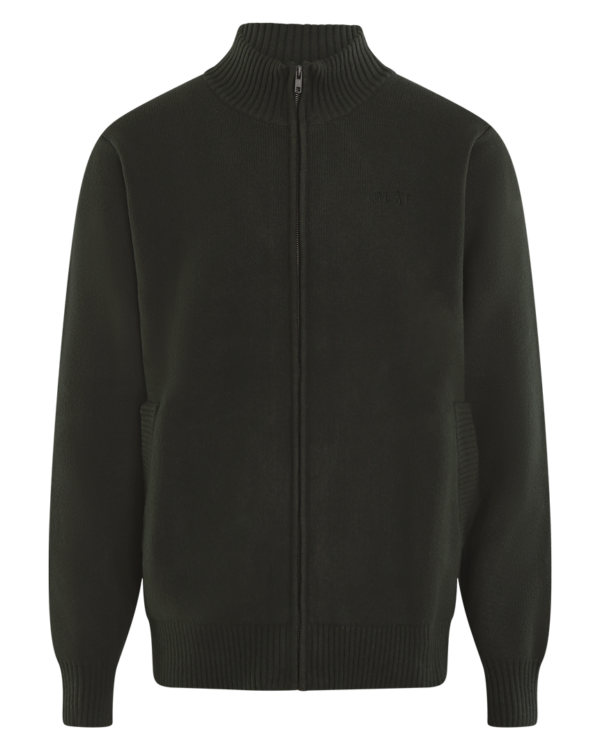 Heren Knitted Zip Up Cardigan