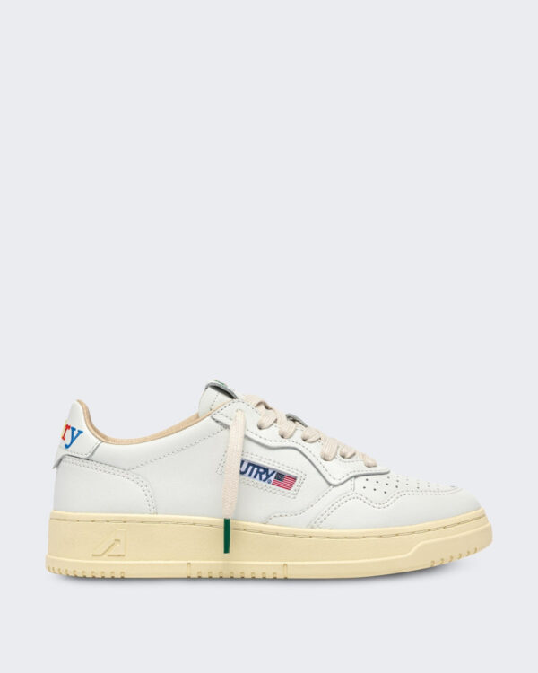 Dames Medalist Low sneakers leer logo Wit