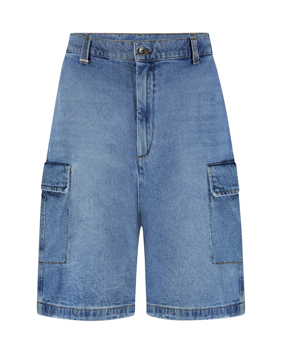Heren Cargo Shorts Jeans Blue