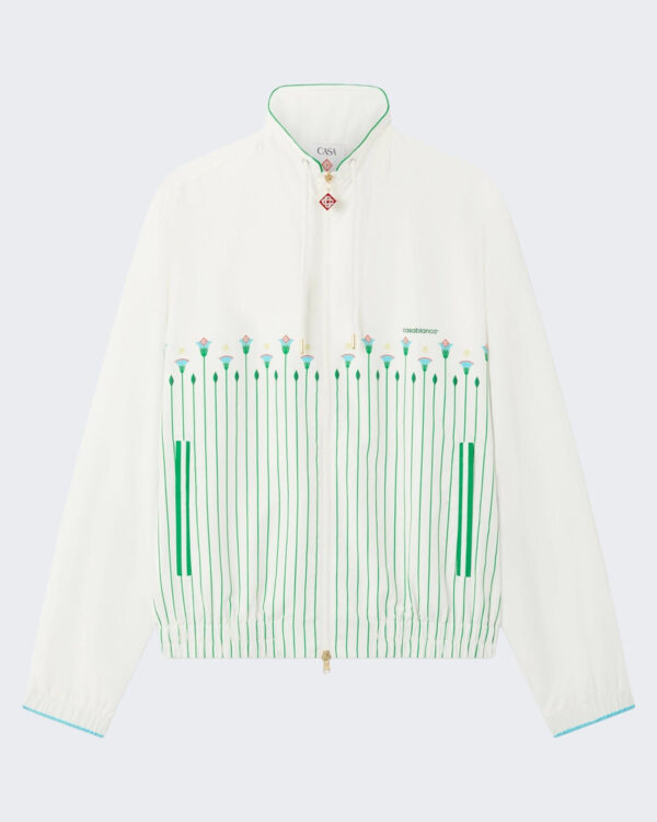 Heren Printed Windbreaker Jacket Sporty Floral Stripe