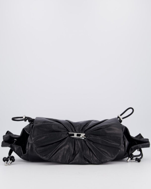 Dames Scrunch D Shoulder Black