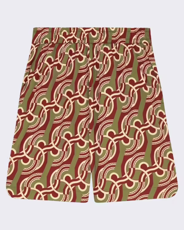 Heren Chain Link Monogram Swimsuit Zwart