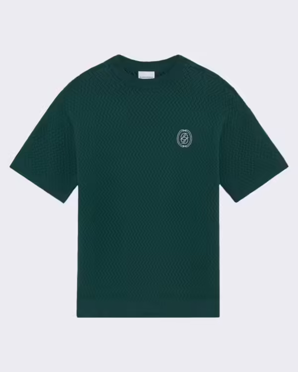 Heren D Mirror Openwork Knit T-Shirt Groen