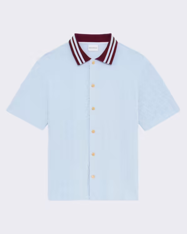 Heren Monogram Shirt Blauw