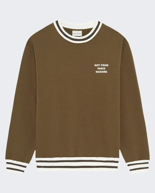 Heren Sport Slogan Sweatshirt Bruin