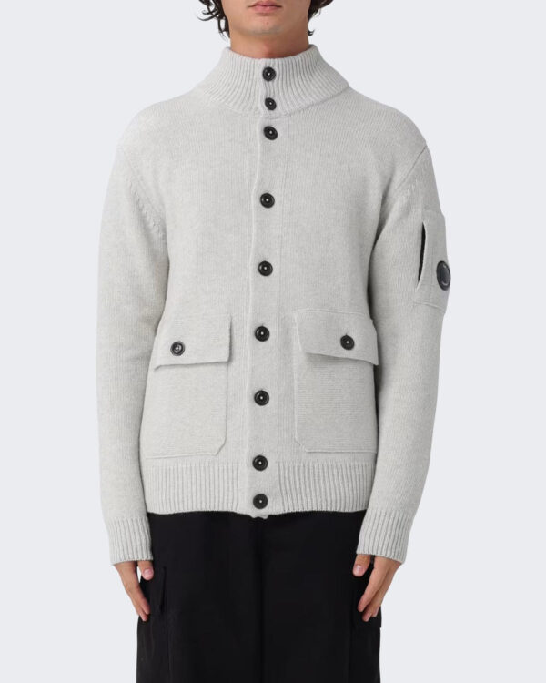 Heren Buttoned Sweater White
