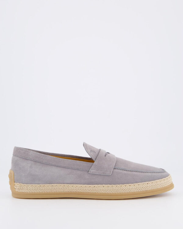 Heren Gomma Rafia Moccasin Gray