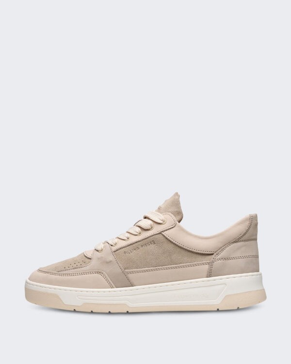 Heren Low Vise Mix Sneaker in pure kleurstelling Wit