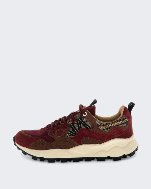 Dames Lage sneaker met veters Rood