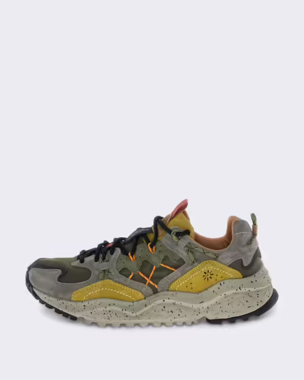 Heren Leren sneaker met vetersluiting Bruin