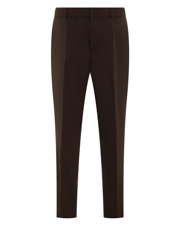 Heren Logo Patch Pants Brown