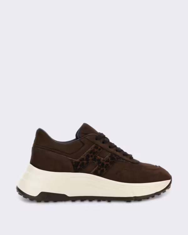 Dames Sneaker - H669 Allacciato H-Grey Bruin (3)