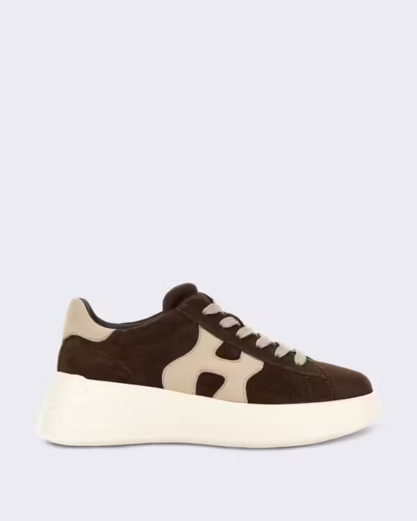 Dames Sneaker - Hogan Rebel H562 Allacciato H-White Bruin (2)