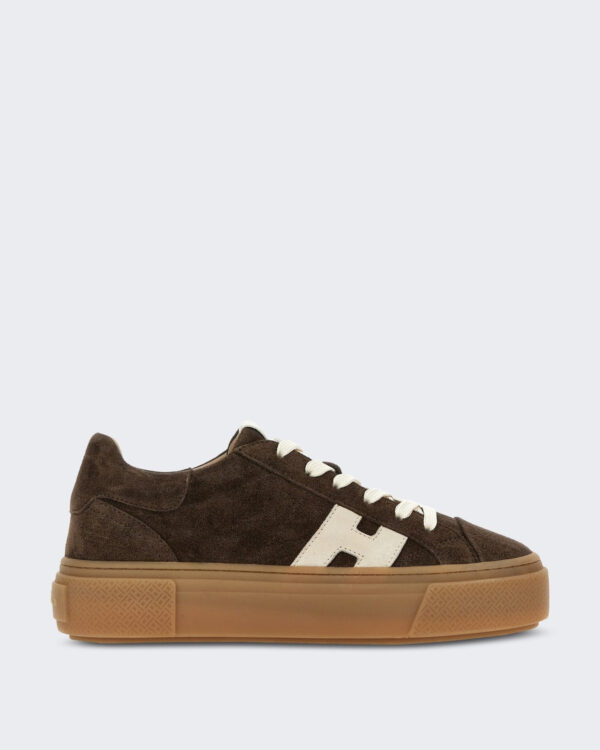 Dames Veterschoenen sneaker met H-logo Beige