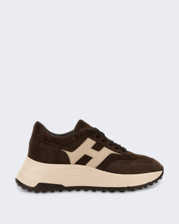 Dames Vetersneaker met H-logo Bruin