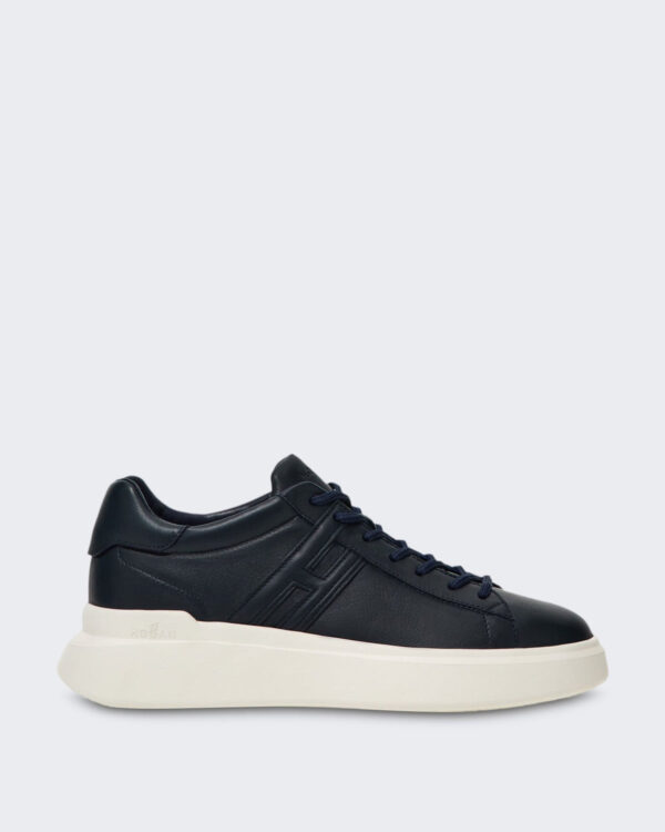 Heren Veterschoenen sneaker met H-profiel Nachtblauw