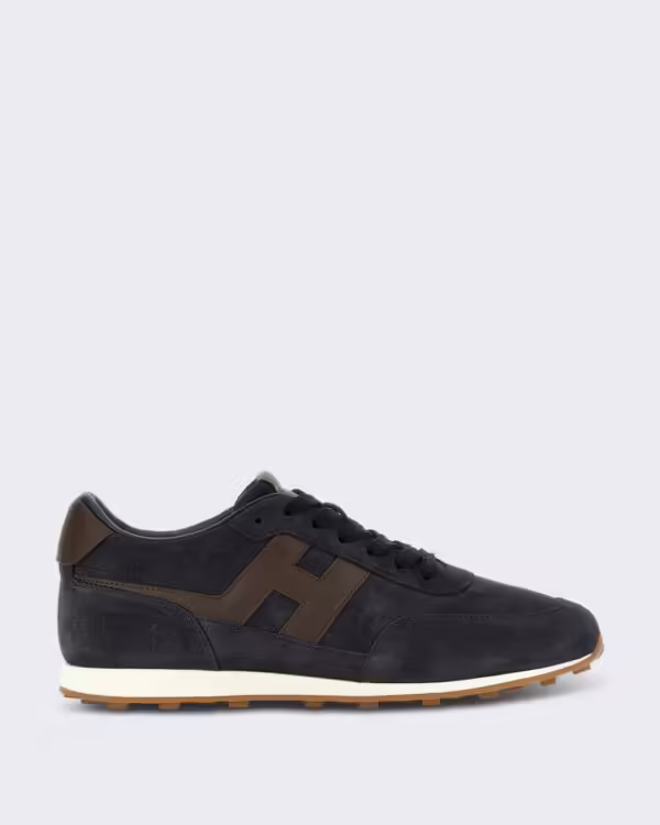 Heren Veterschoener met H-logo detail Bruin
