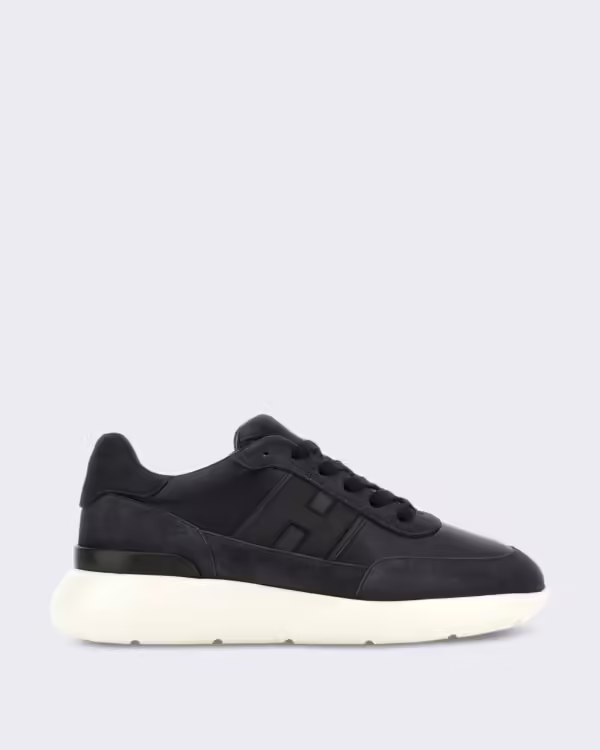 Heren Vetersneaker met H-band detail Zwart