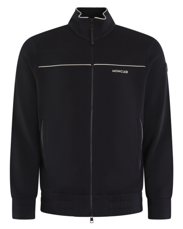 Heren Zip Up Cardigan Black