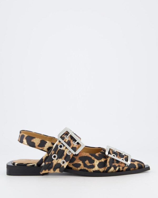 Dames Chunky Buckle Ballerina Beige
