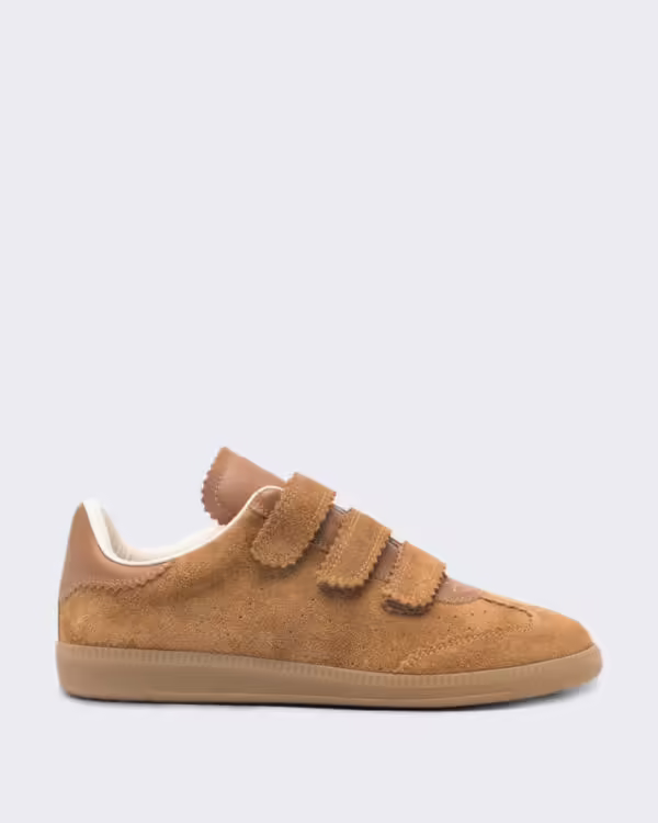 Dames Beth leren sneakers Bruin