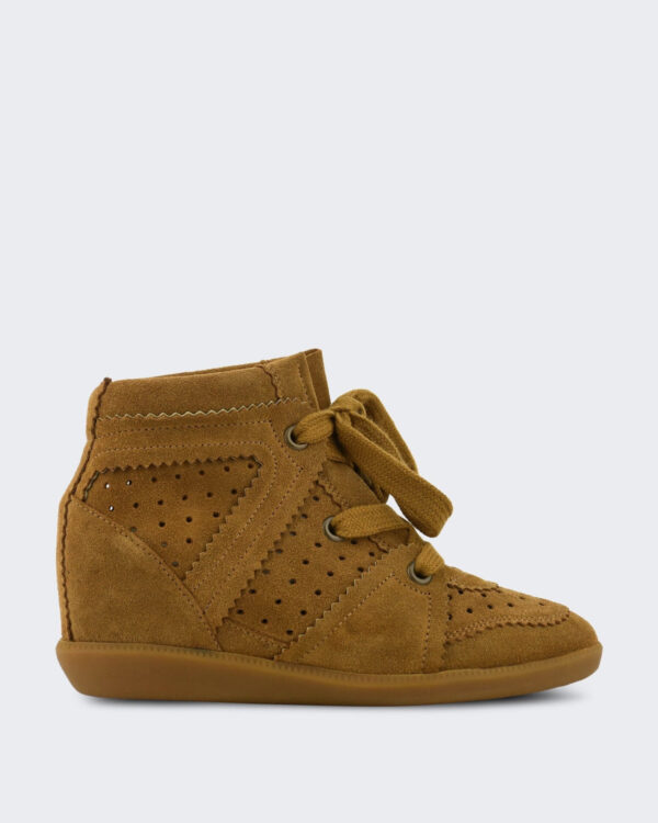 Isabel Marant Dames Bobby Sneaker Taupe Cognac