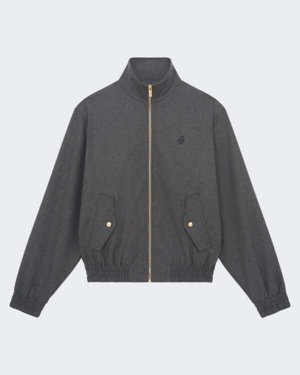 Heren Flannel Track Jacket Gray
