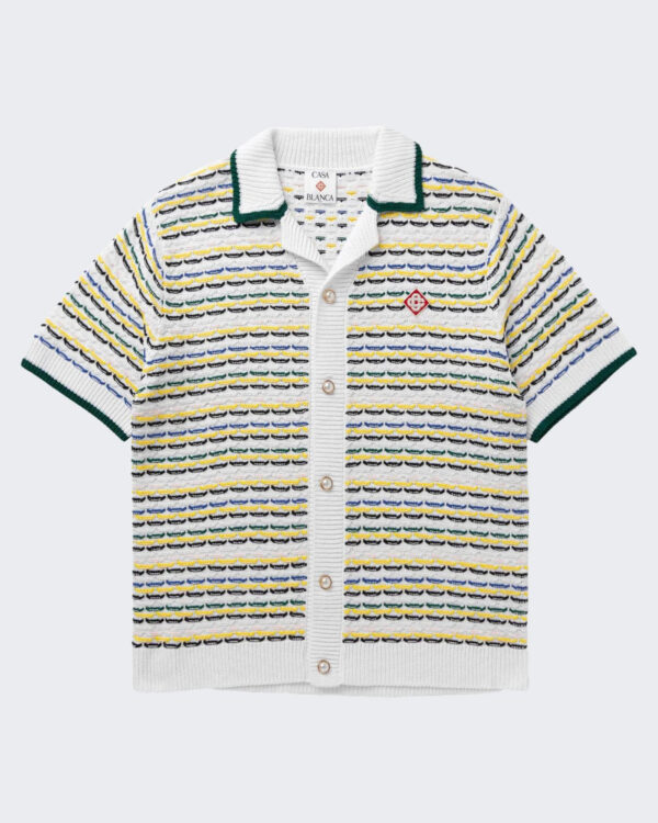 Casablanca Heren Tuck Stitch Shirt Wit
