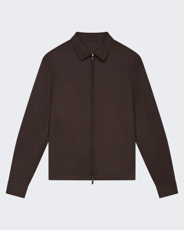 Heren Flannel Stretch Overshirt Brown
