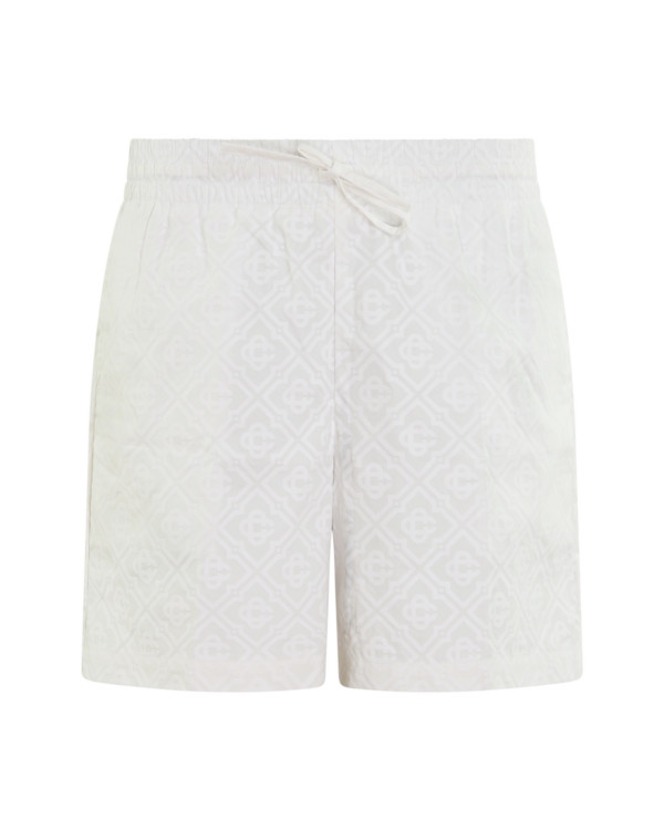 Heren Puff Monogram Shorts White