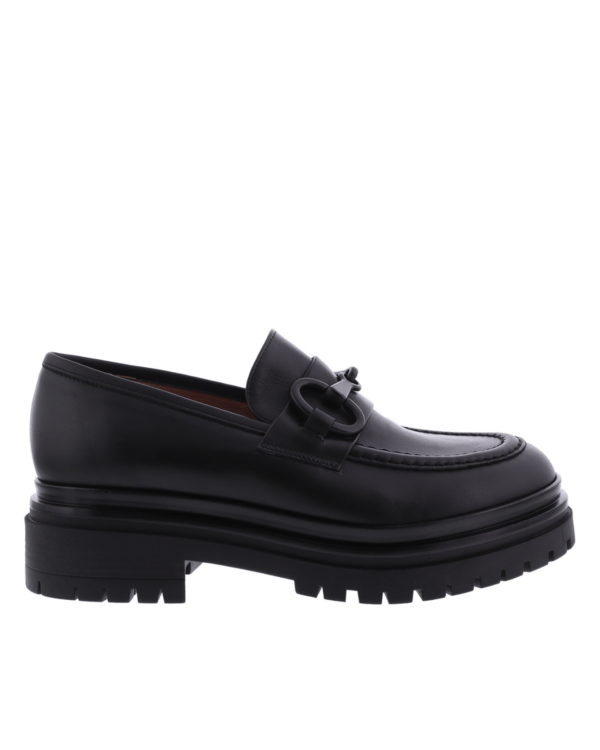 Dames Chunky Loafer Leather Black