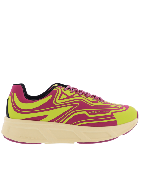 Dames Runflex 02 sneaker yellow/pink