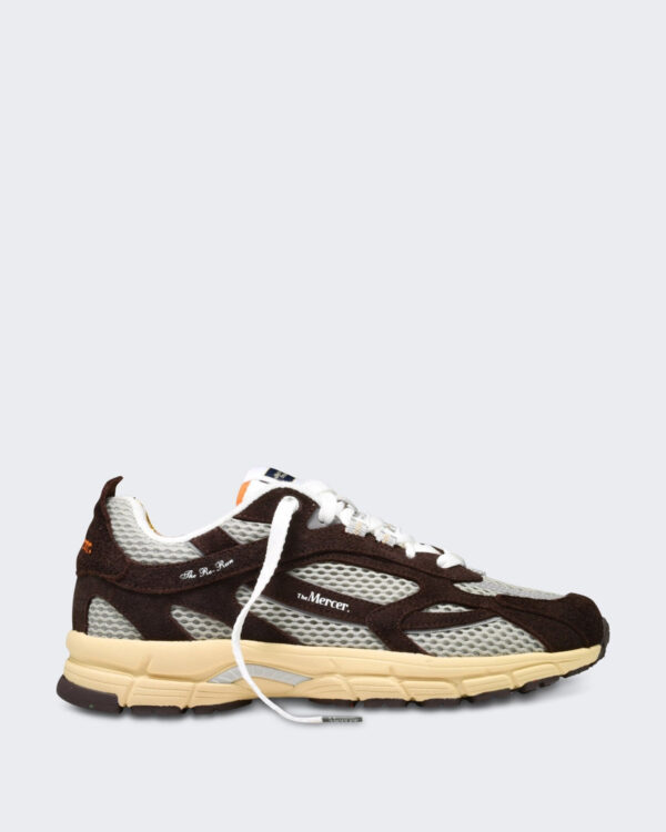 Leren sneaker met Americana-details Bruin