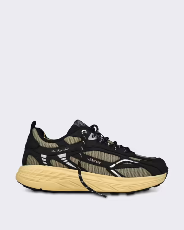 Leren sneaker met Grijs kleurdetails
