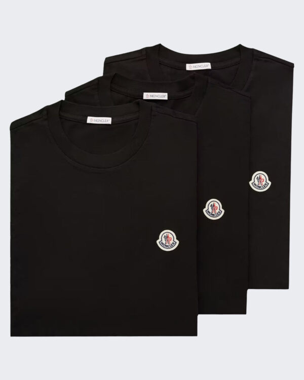 Moncler Heren T-shirt 3-pack met korte mouwen Zwart