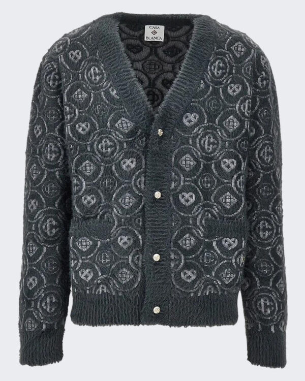 Heren Fluffy Monogram Cardigan