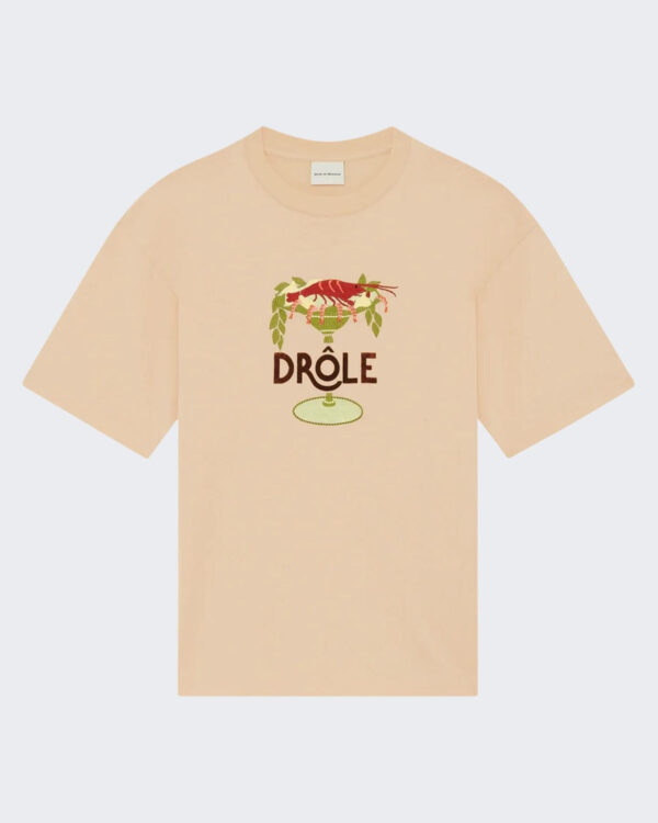 Drole De Monsieur Heren Lobster Cup T-Shirt Beige