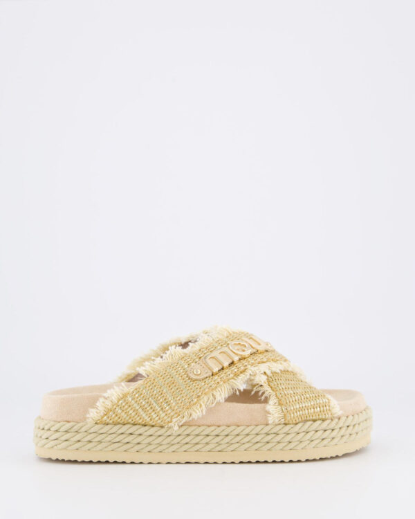 Dames Criss-Cross Rope Sandal Raffia