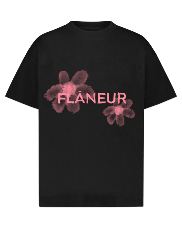 Heren Floral Watercolor Black/Coral